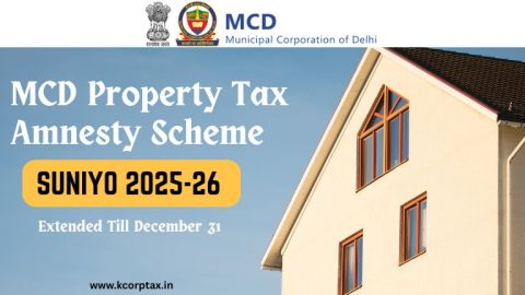 MCD Property Tax Amnesty Scheme SUNIYO 2025-26